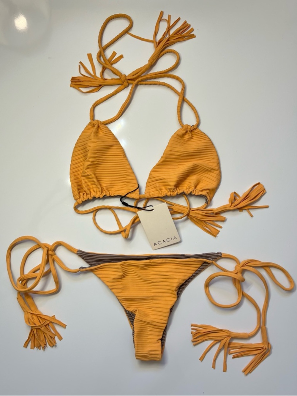 Acacia Swimwear Honey Cannons Dual Ribbed Two-Piece Bikini Set Top & Bottoms